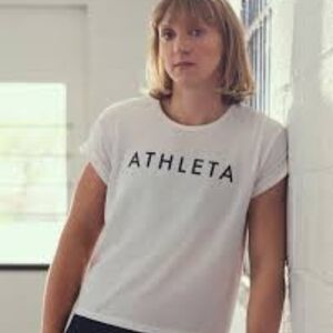 Athleta White Short Sleeve Tee